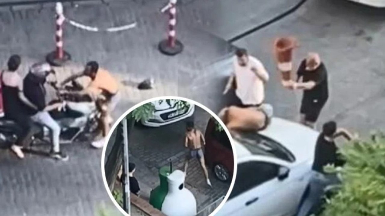 Beyoğlu’nda yarı çıplak önüne atladığı motosikletliyi düşürdü; duba sopa ve tekmeyle darbedildi