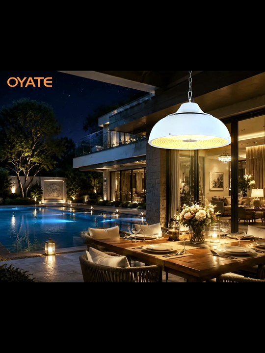 1500W Ceiling Mounted Patio Heater Indoor Outdoor Hanging Electric Infrared Heater OYATE Suspended Restaurant Courtyard Electric Heater Waterproof