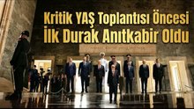 Cumhurbaşkanı Erdoğan Başkanlığındaki YAŞ Üyeleri Anıtkabir'i Ziyaret Etti