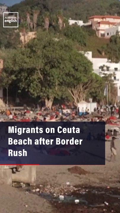 Migrants on Ceuta Beach after Border Rush