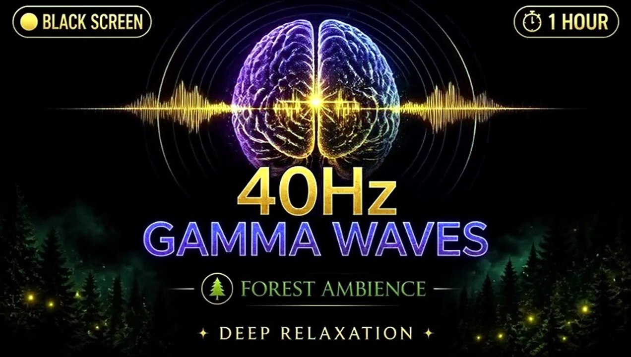 40 Hz Gamma Waves – Alzheimer s Prevention & Brain Repair  Forest Ambience 1 Hour