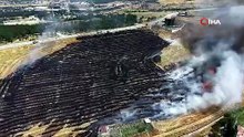 Çorum’da korkutan örtü yangını: 40 dönüm alan zarar gördü