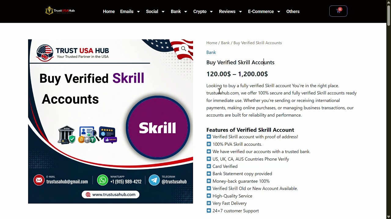 Top 3 Trusted Sites to Buy Verified Skrill Accounts Online