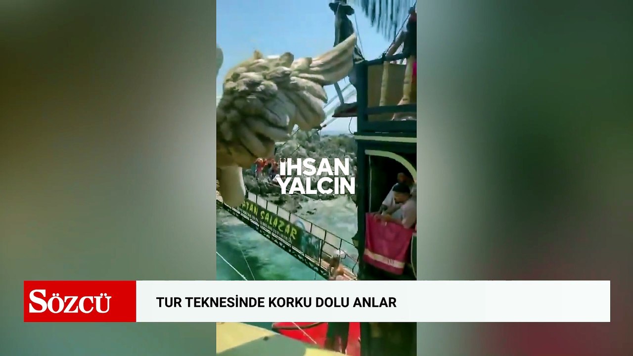Ölüdeniz'de tatil kabusa döndü! Tur teknesinde korku dolu anlar