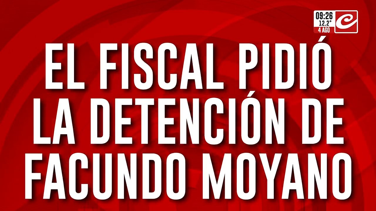 El fiscal pidió la inmediata detención de Facundo Moyano