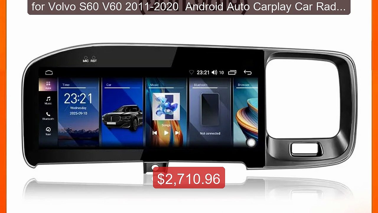 for Volvo S60 V60 2011-2020  Android Auto Carplay Car Radio Mu... -- Hot Deal 2026 | Limited Offer!