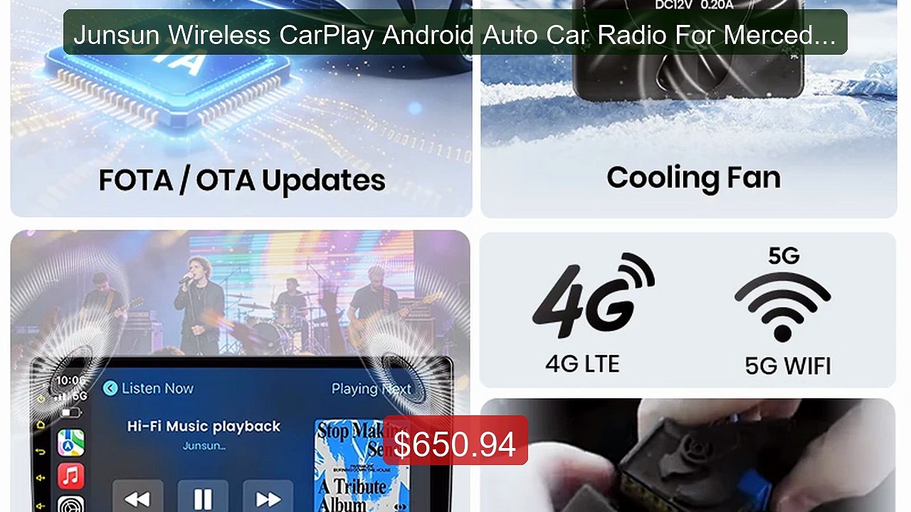 Junsun Wireless CarPlay Android Auto Car Radio For Mercedes-B... -- Amazing Value 2026 | Must Have!