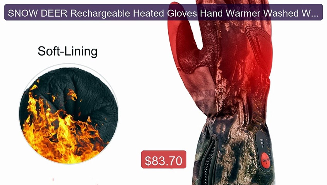 SNOW DEER Rechargeable Heated Gloves Hand Warmer Washed With Water ... -- Top Rated 2026 | Buy Now!