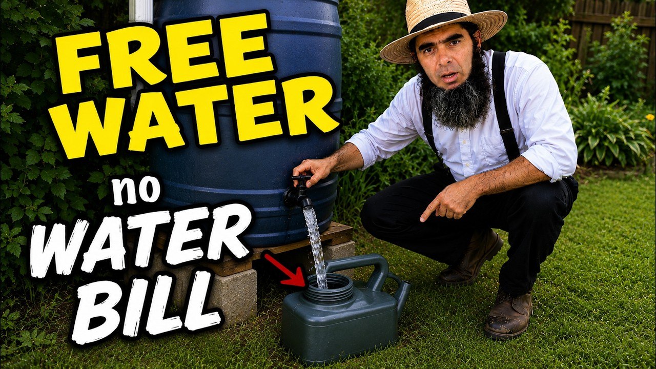 Water your yard Automatically FOR FREE !!! The Amish $0 Method