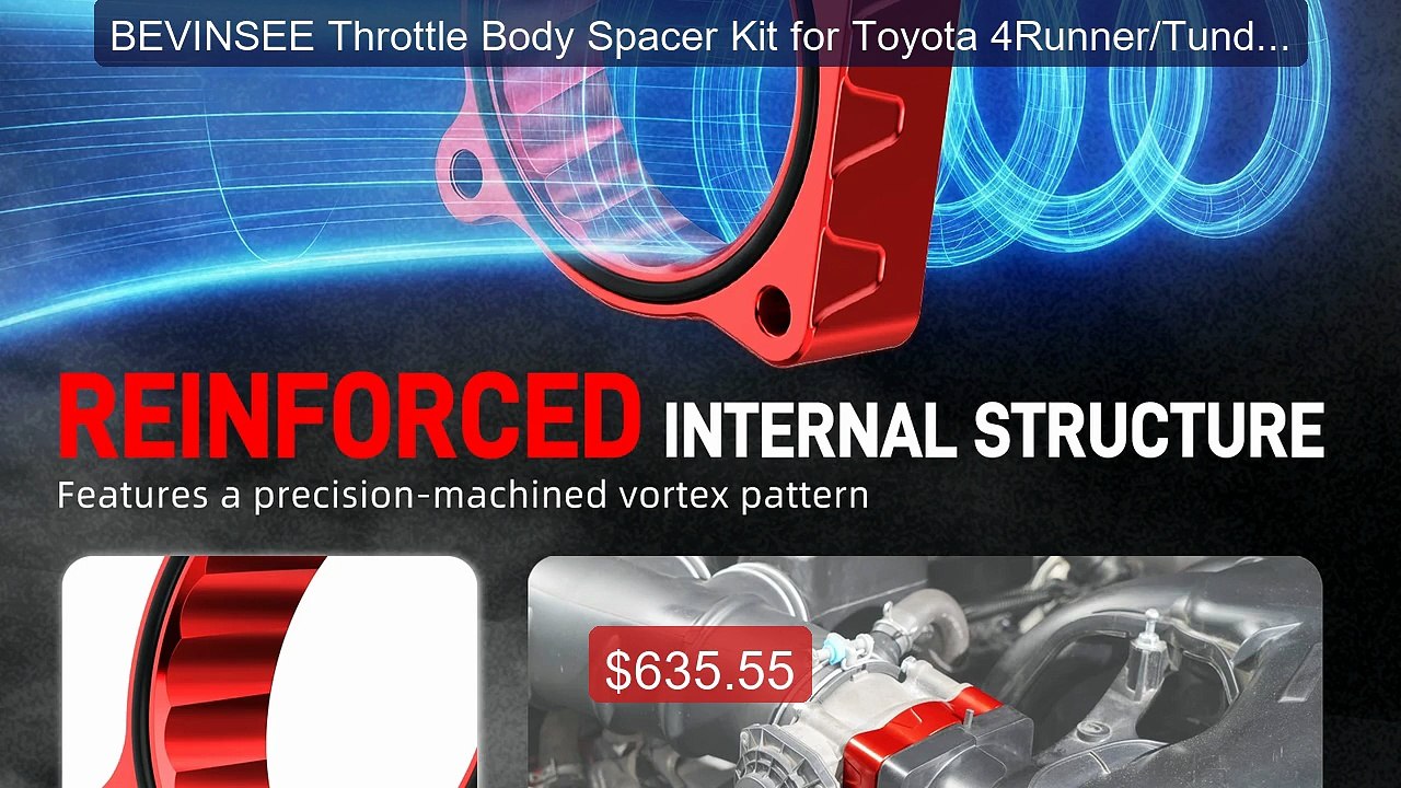 BEVINSEE Throttle Body Spacer Kit for Toyota 4Runner/Tundra/F... -- Amazing Value 2026 | Must Have!