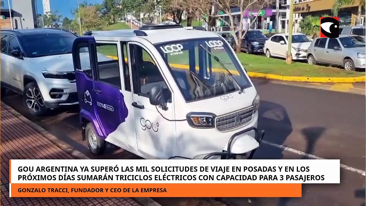 Gou ya superó las mil solicitudes de viaje en Posadas y en próximos días sumarán triciclos eléctrico