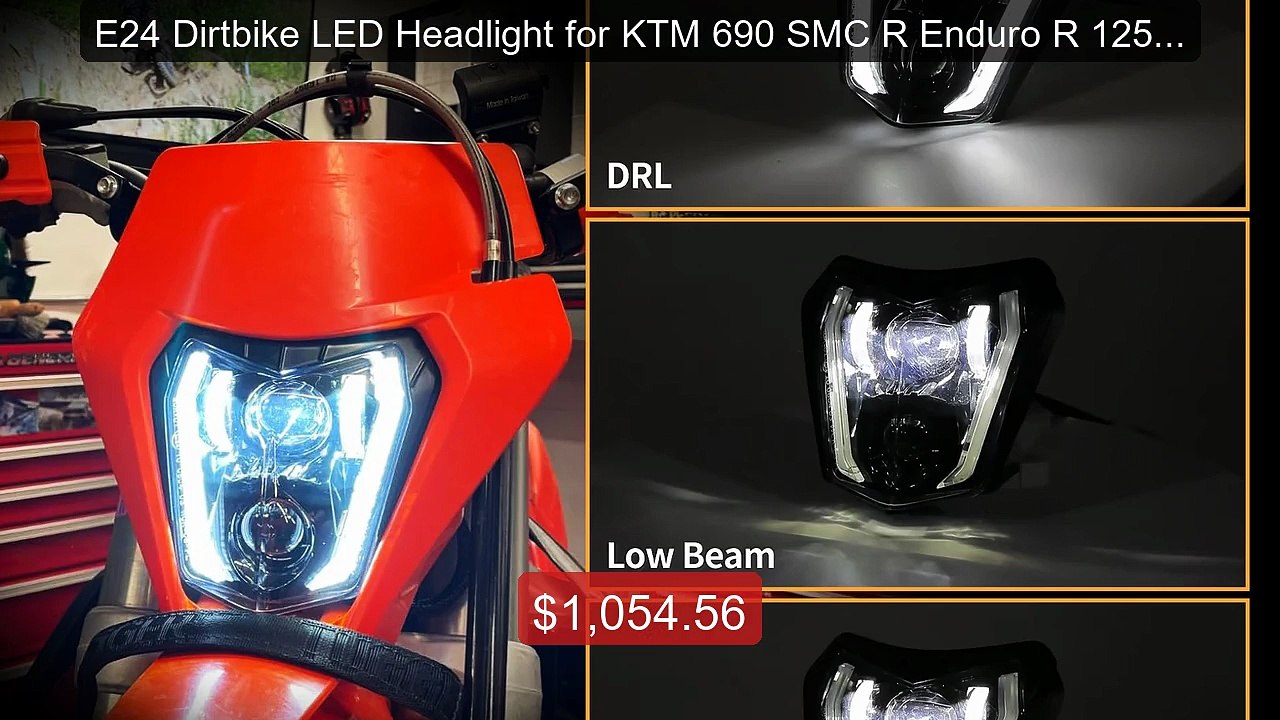 E24 Dirtbike LED Headlight for KTM 690 SMC R Enduro R 125 150 200 ... -- Best Deal 2026 | Shop Now!