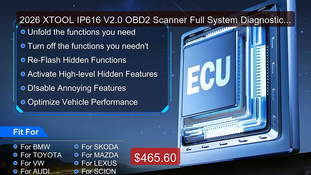 2026 XTOOL IP616 V2.0 OBD2 Scanner Full System Diagnostic Tool... -- Hot Deal 2026 | Limited Offer!