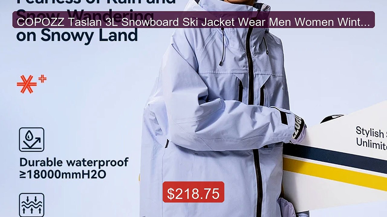 COPOZZ Taslan 3L Snowboard Ski Jacket Wear Men Women Winter Hooded ... -- Top Rated 2026 | Buy Now!