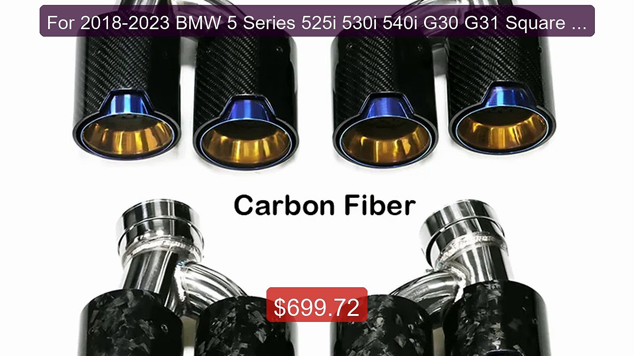 For 2018-2023 BMW 5 Series 525i 530i 540i G30 G31 Square Exhau... -- Best Buy 2026 | Great Quality!