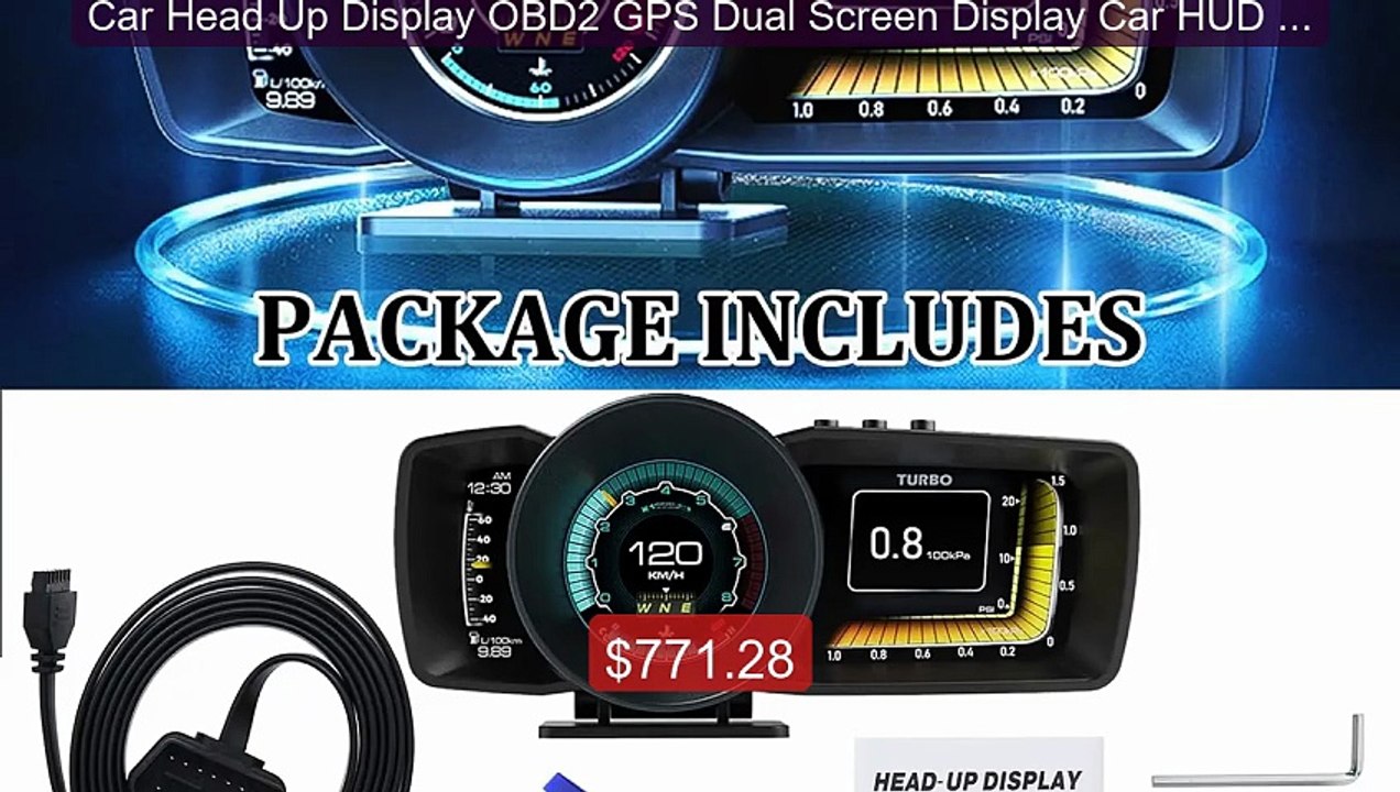 Car Head Up Display OBD2 GPS Dual Screen Display Car HUD Dashboard... -- Best Deal 2026 | Shop Now!