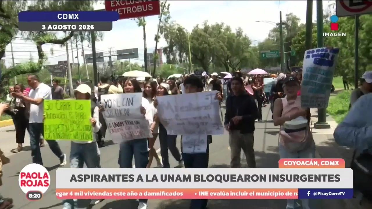 Aspirantes de la UNAM bloquean calles en rechazo al examen de control | De Pisa y Corre