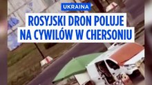 Wstrząsające nagranie: rosyjski dron ściga cywila na targu w Chersoniu