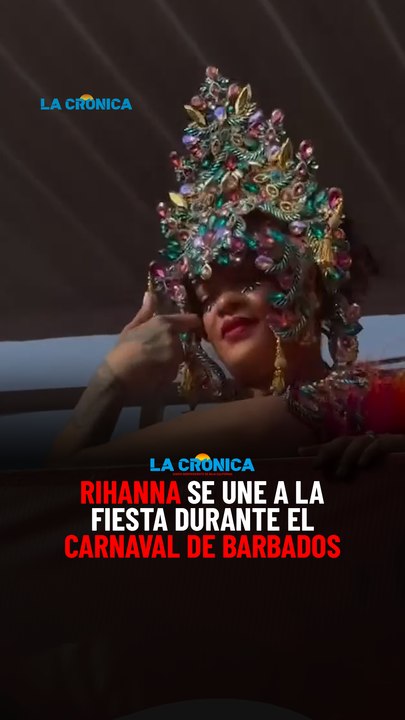 Rihanna se une a la fiesta durante el carnaval de Barbados