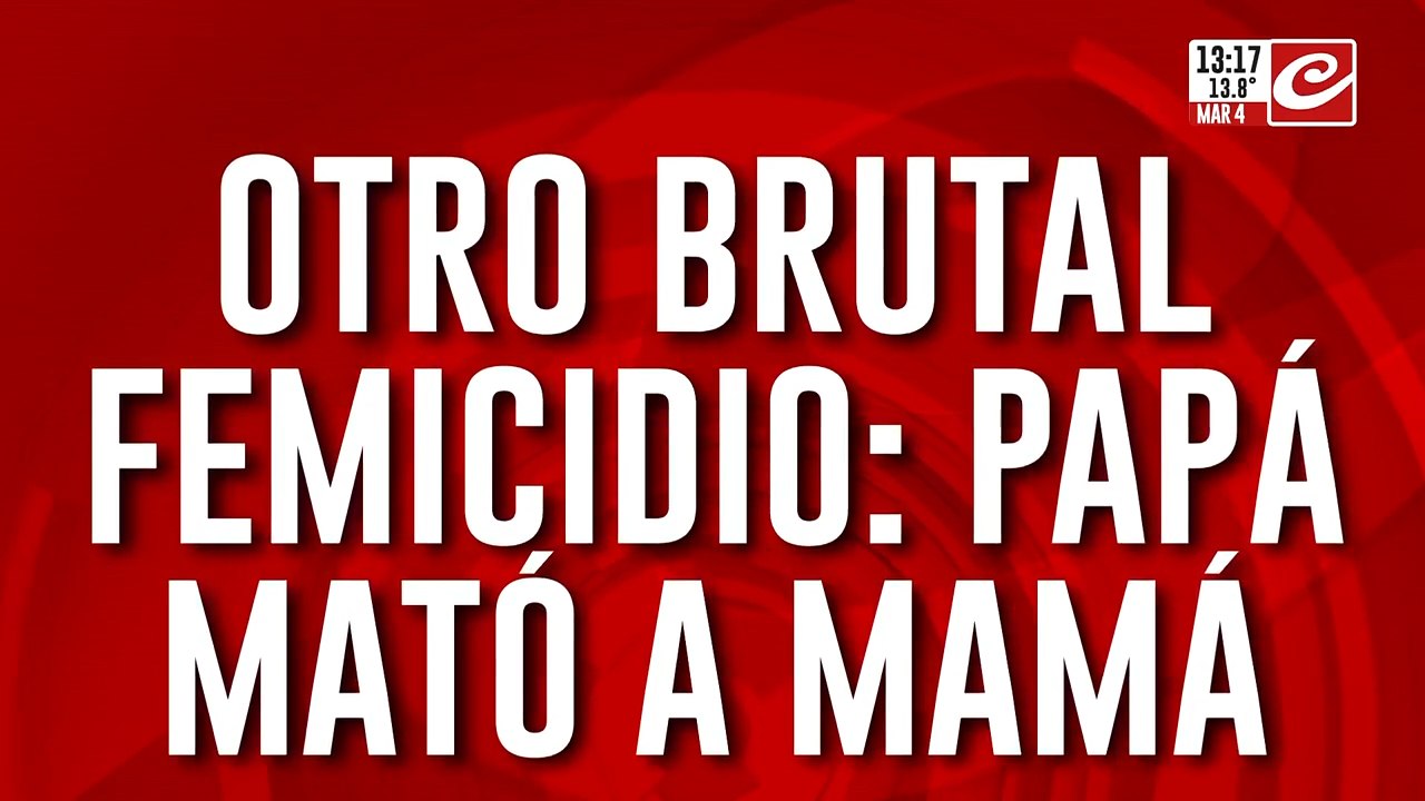 Otro brutal femicidio: papá mató a mamá