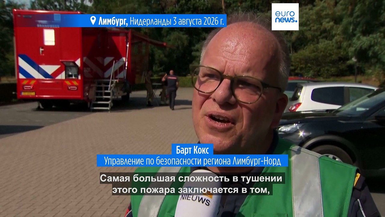 В лесном заповеднике на юге Нидерландов распространяется пожар