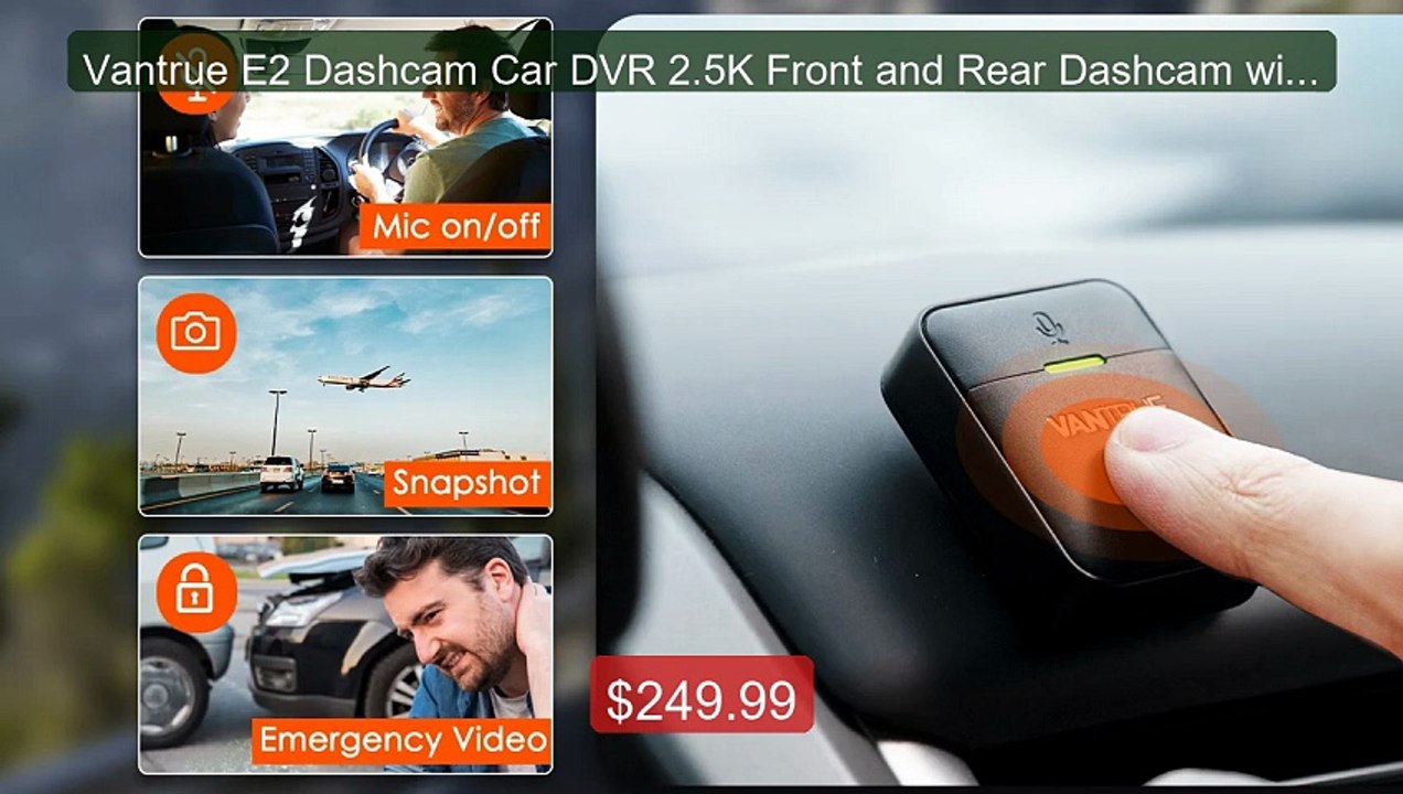 Vantrue E2 Dashcam Car DVR 2.5K Front and Rear Dashcam with 5... -- Amazing Value 2026 | Must Have!