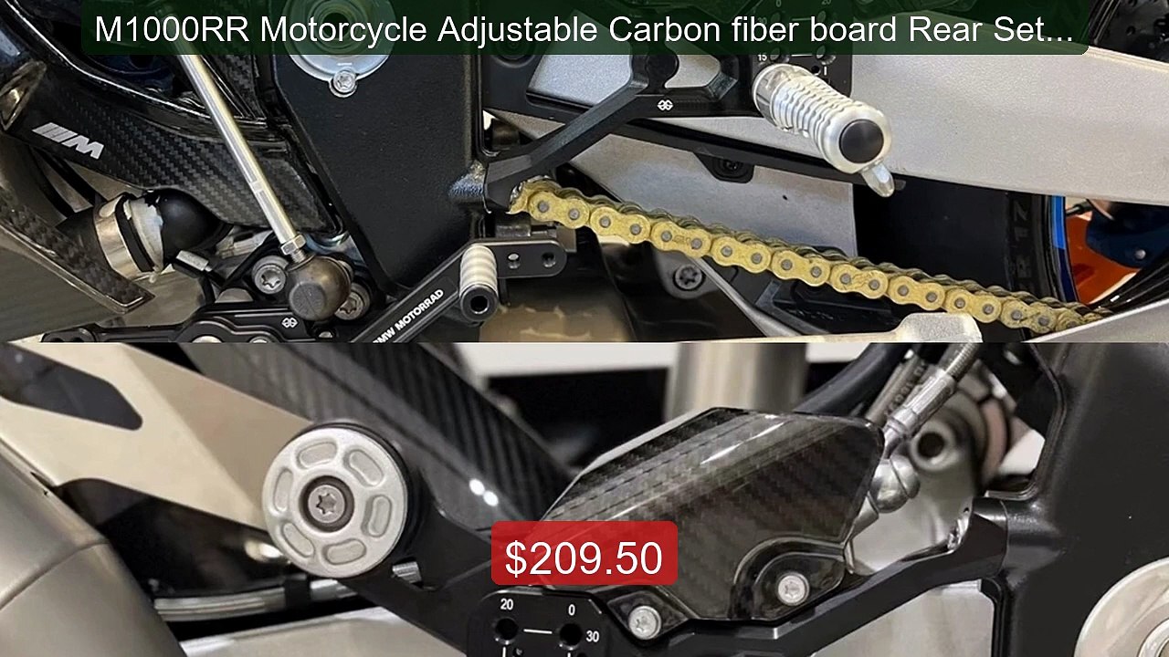 M1000RR Motorcycle Adjustable Carbon fiber board Rear Set Foot... -- Best Buy 2026 | Great Quality!