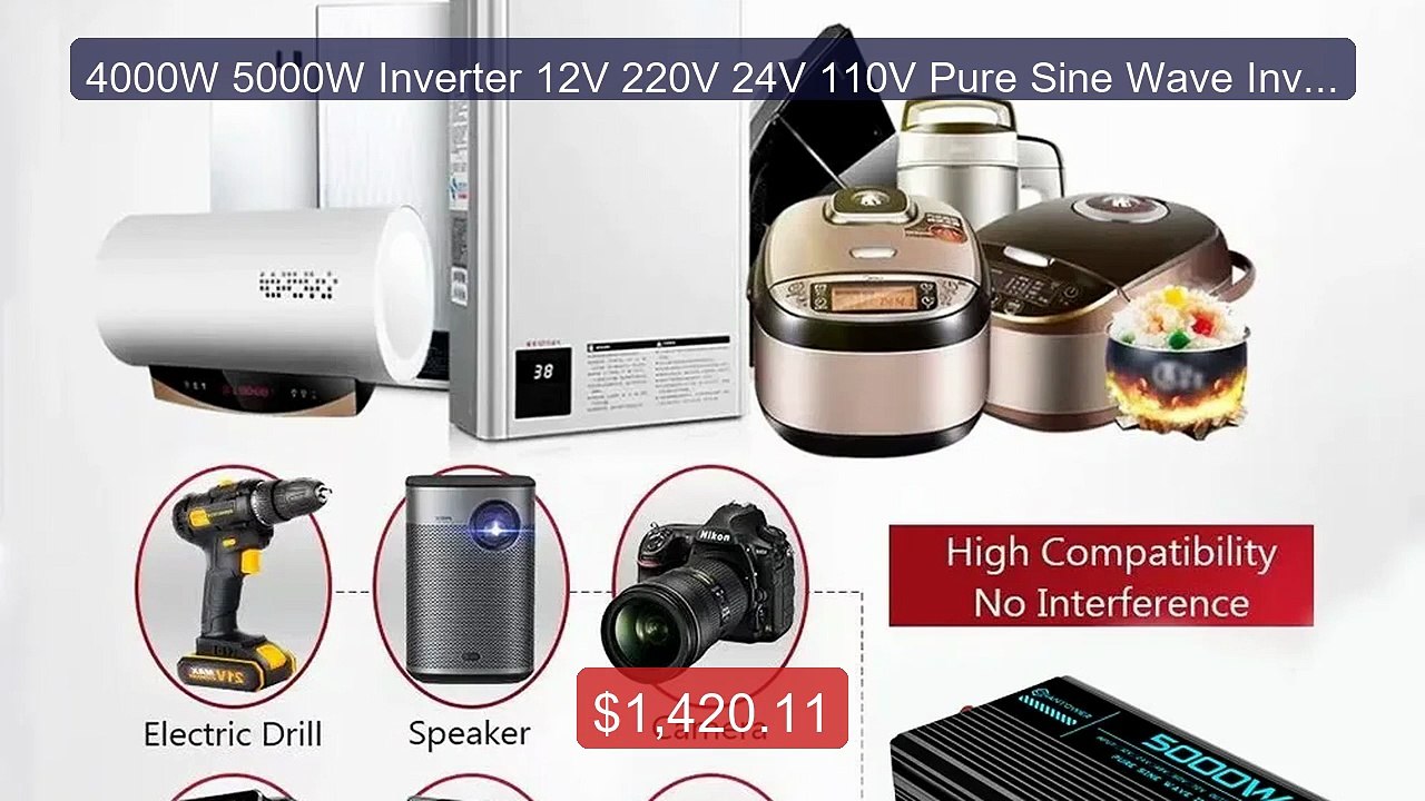 4000W 5000W Inverter 12V 220V 24V 110V Pure Sin...
