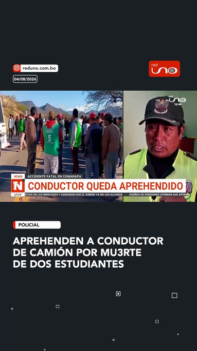 Aprehenden a conductor de camión por mu3rte de dos estudiantes