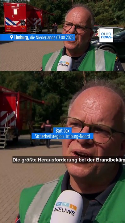 Waldbrand breitet sich in Naturschutzgebiet im Süden der Niederlande aus