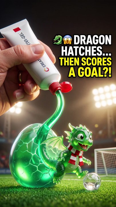 🐉 Dragon Egg Hatches & Scores an EPIC Goal! ⚽✨ | AI Magic Tube Animation