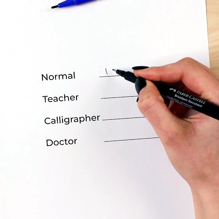 Handwriting styles from teachers to doctors ✍️