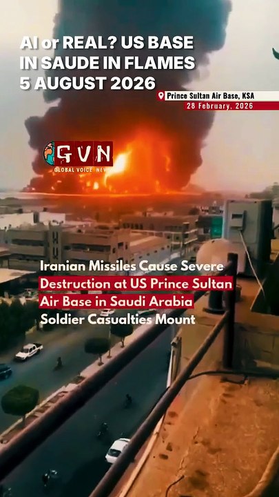 AI or REAL? US military base in Saudi Arabia in flames