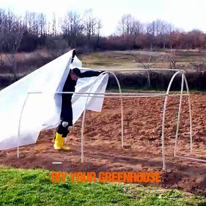 DIY a greenhouse with watering system!