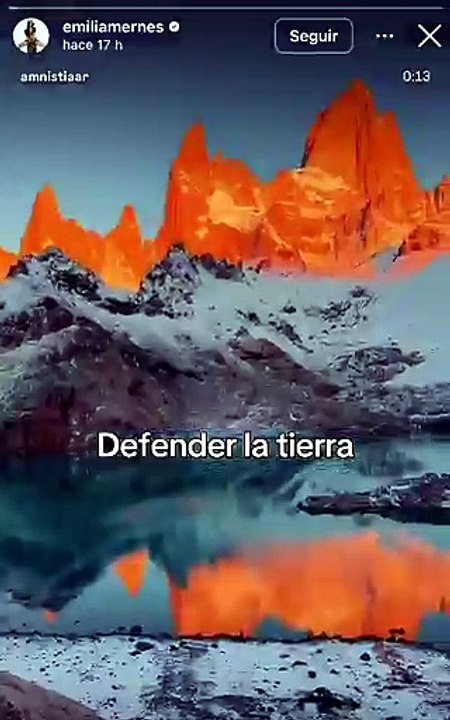 Emilia Mernes compartió en sus historias de Instagram un video de Amnistía Argentina
