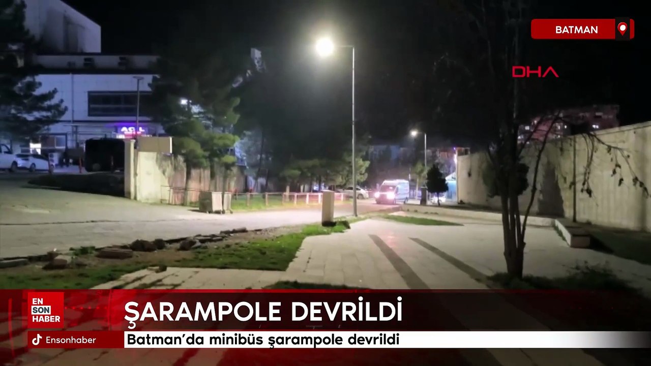 Batman’da minibüs şarampole devrildi