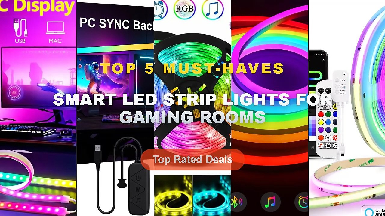 Why Everyone Is Buying Smart LED Strip Lights For Gaming Rooms - Gaming Lights Strip Monitor Backlight LED Color Sync Li...