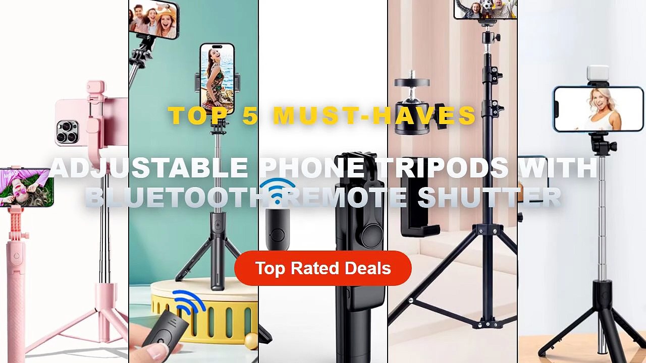 Cheap & Best Adjustable Phone Tripods With Blue...