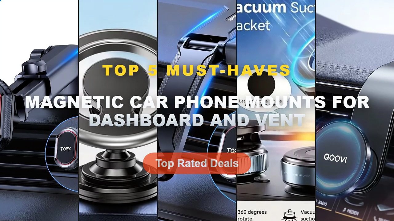 Best Magnetic Car Phone Mounts For Dashboard And Vent on AliExpress | Review - QOOVI Magnetic Car Phone Holder Dashboard...