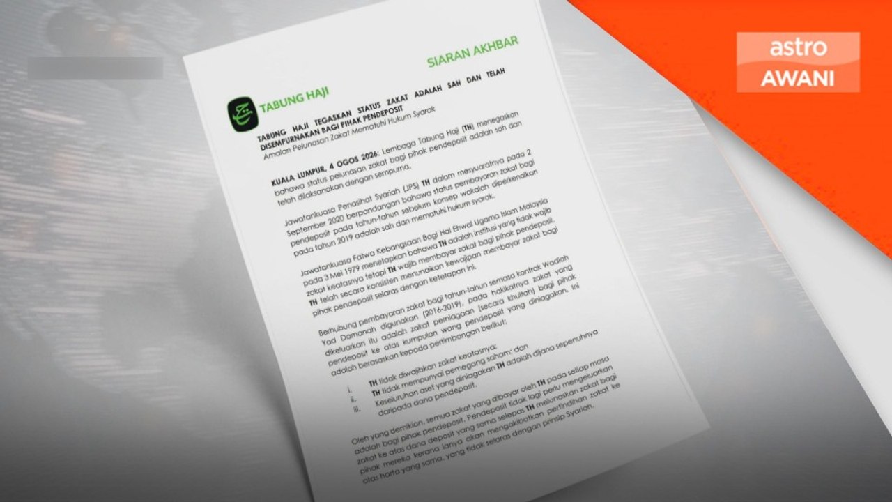 TH tegaskan pelunasan zakat bagi pendeposit sah, patuh hukum syarak