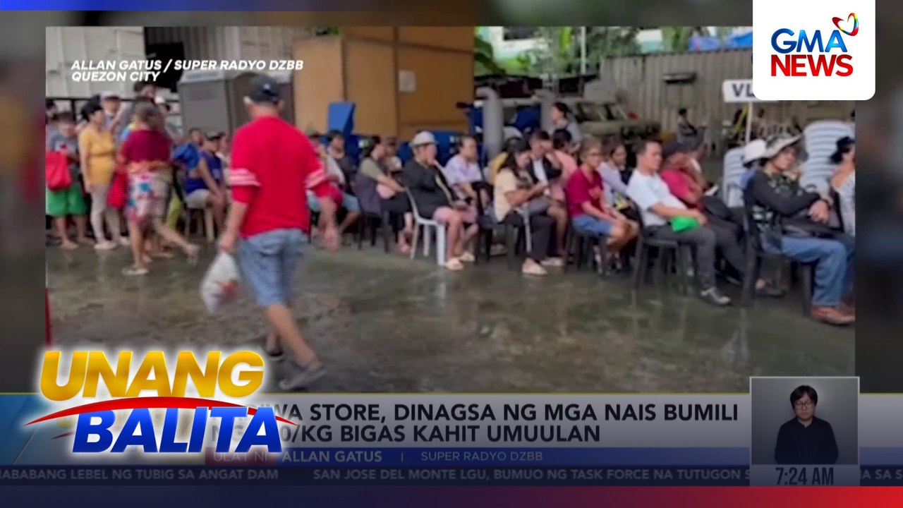 Kadiwa Store, dinagsa ng mga nais bumili ng P20/kg bigas kahit umuulan | Unang Balita