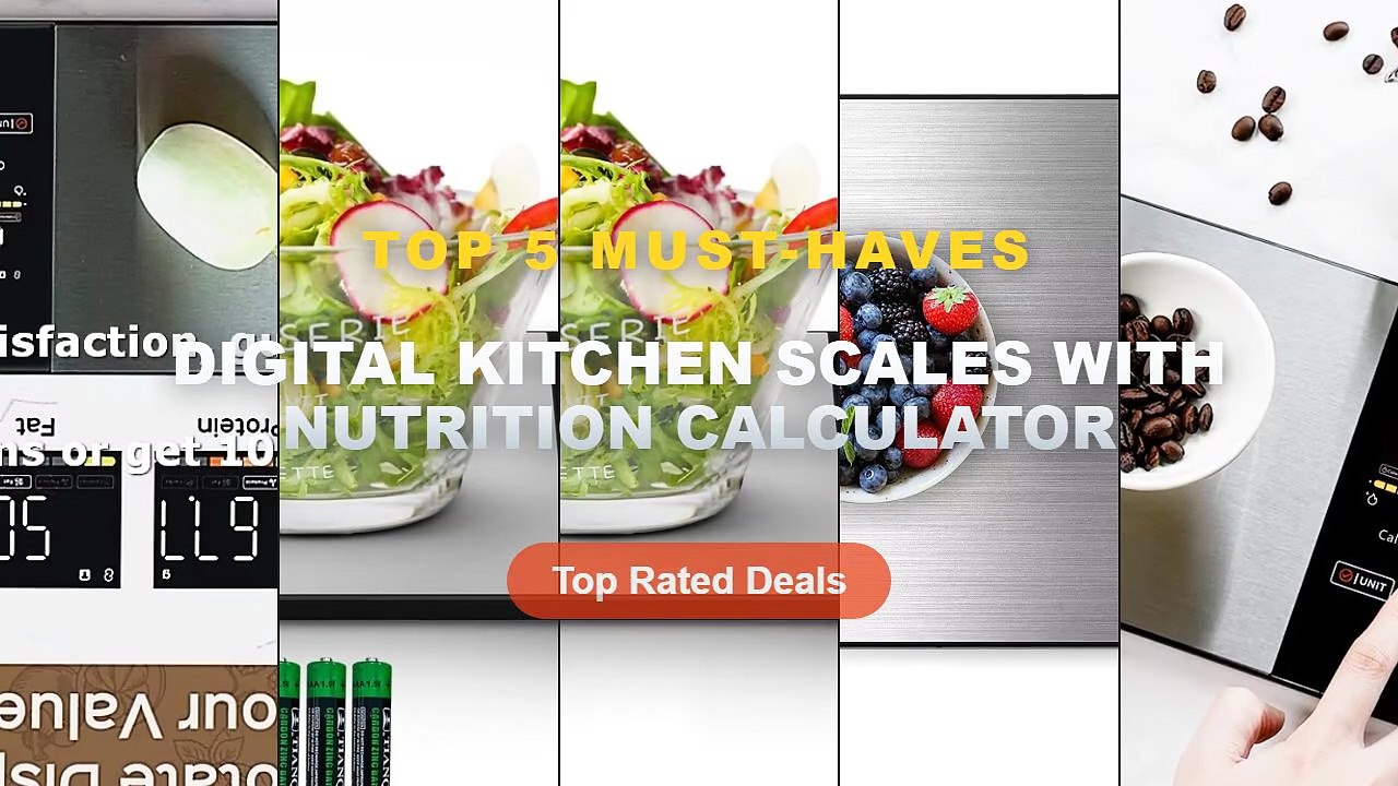 Digital Kitchen Scales With Nutrition Calculator: Top 5 Best Sellers - Digital Kitchen Scale 5kg Smart Food Calories Cal...