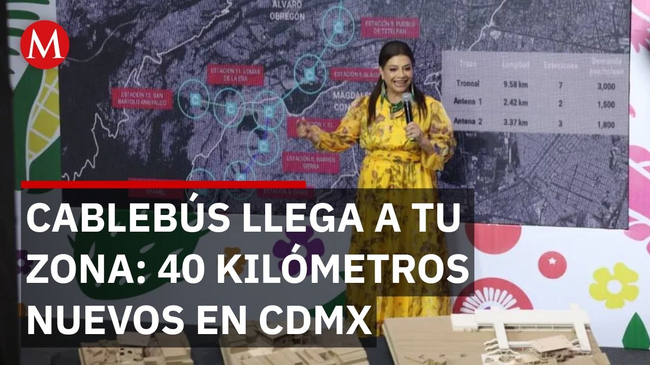 3 nuevas líneas de cablebús conectarán 5 alcaldías con 40 kilómetros en CdMx