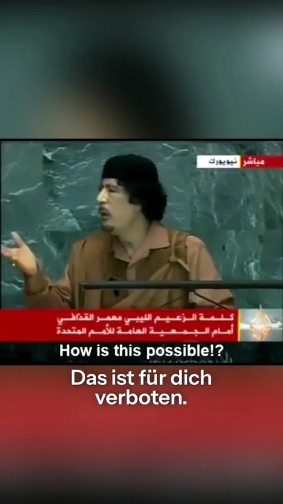 Was Gadaffi 2009 schon gesagt hat !!