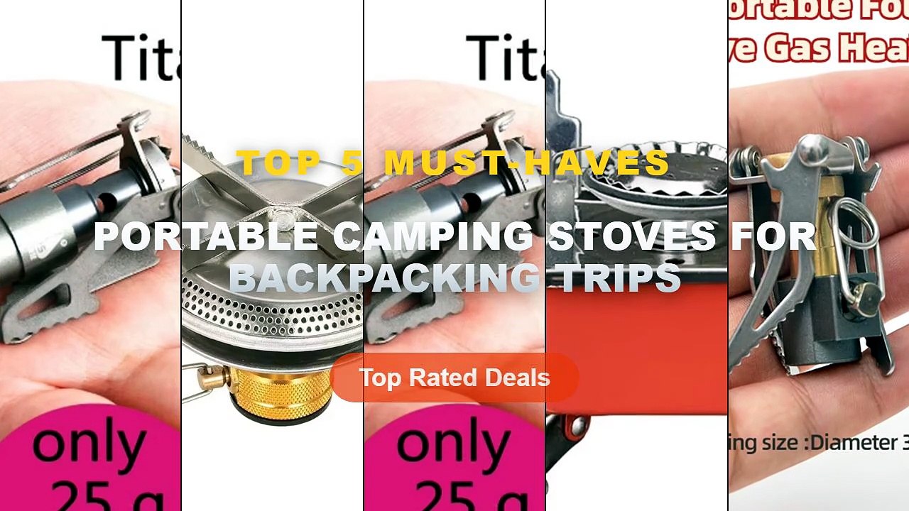 Top 5 Best Portable Camping Stoves For Backpacking Trips (Must Have!) - Outdoor Gas Stove Camping Burner Portable Mini F...