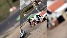 Video shows Russian drone hunting Ukrainian market vendor