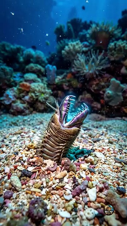 🌊😱 Hidden beneath the sand... waiting for the perfect moment.