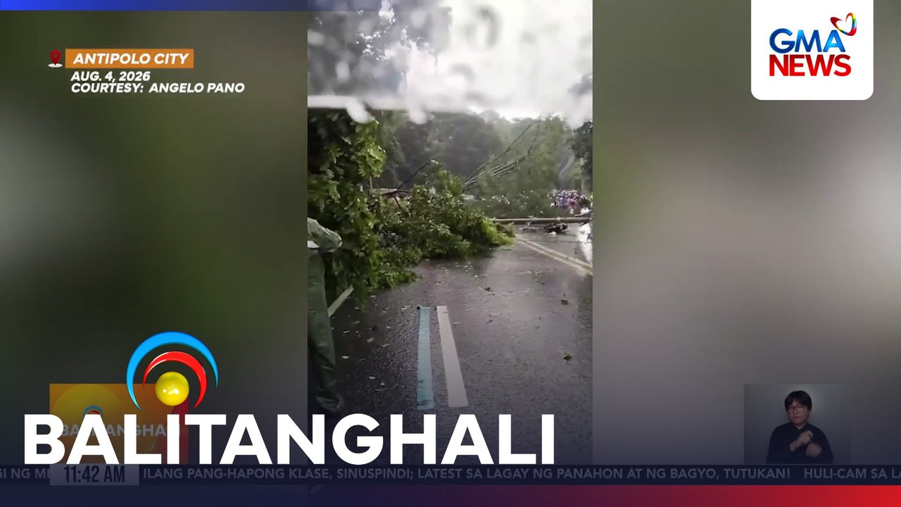 Puno sa Sumulong Highway, nabuwal; siklista at rider, sugatan matapos madaganan | Balitanghali