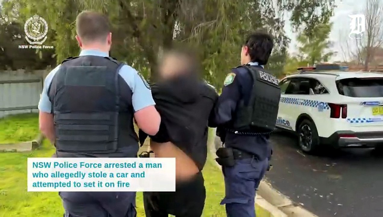 NSW Police arrest a man after allegedly stealing a car
