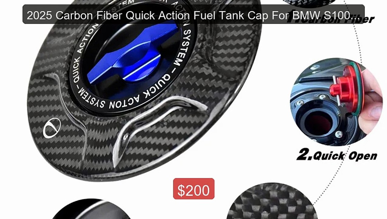2025 Carbon Fiber Quick Action Fuel Tank Cap For BMW S1000R S1... -- Best Buy 2026 | Great Quality!